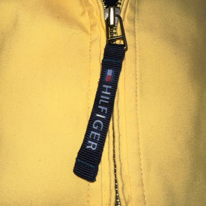 Tommy Hilfiger Golf Yellow Windbreaker Polyester Quarter Zip Pullover Small