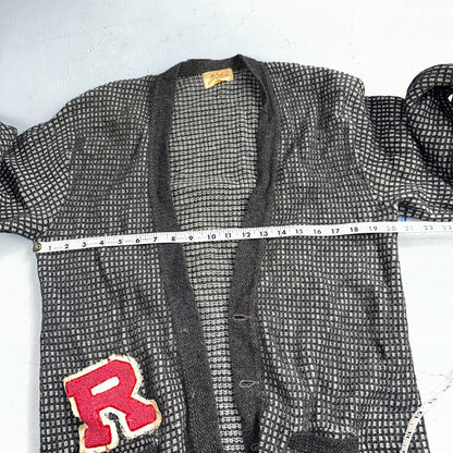 VTG Jantzen Textured Cardigan Adult XL Sweater 1950s Rockabilly No Buttons R