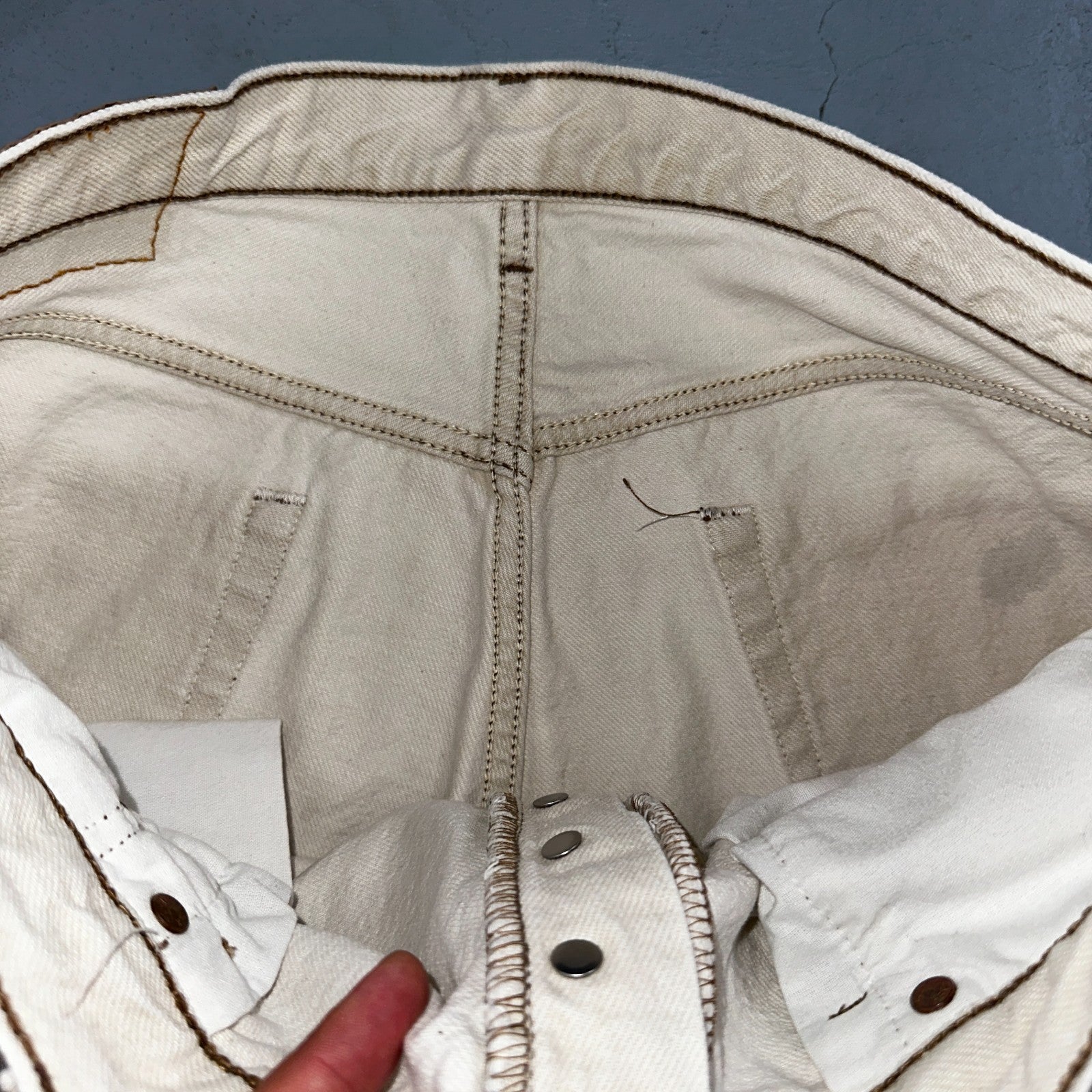 Levis 501 Vintage 90s USA XX Straight Leg Jeans White Light Wash 36x34 Act 34x34