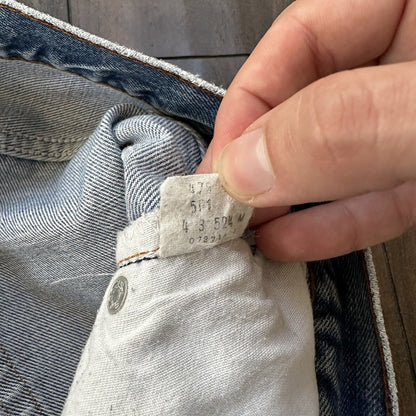 Levis Vintage 80s Redline Selvedge USA 501 Light Wash Jeans 70s 30x32 Act 28x29