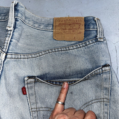 Levis 501 Vintage 80s Redline Selvedge USA XX Jeans Light Wash 36x31 Act 33x28