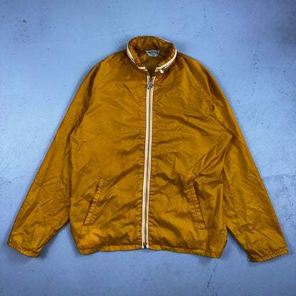Pacific Trail 70s Vintage Yello Hooded Men Size S Mid Length Windbreaker Jacket