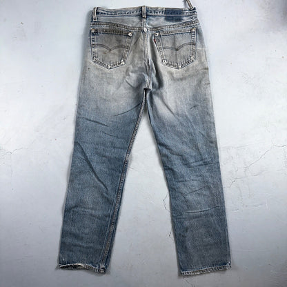 Levis 501 Vintage 90s USA XX Straight Leg Jeans Blue Thrashed 36x36 Act 33x31