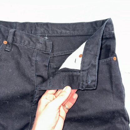 Levis 501 Vintage 90s USA XX Straight Leg Jeans Missing Buttons 31x32 Black