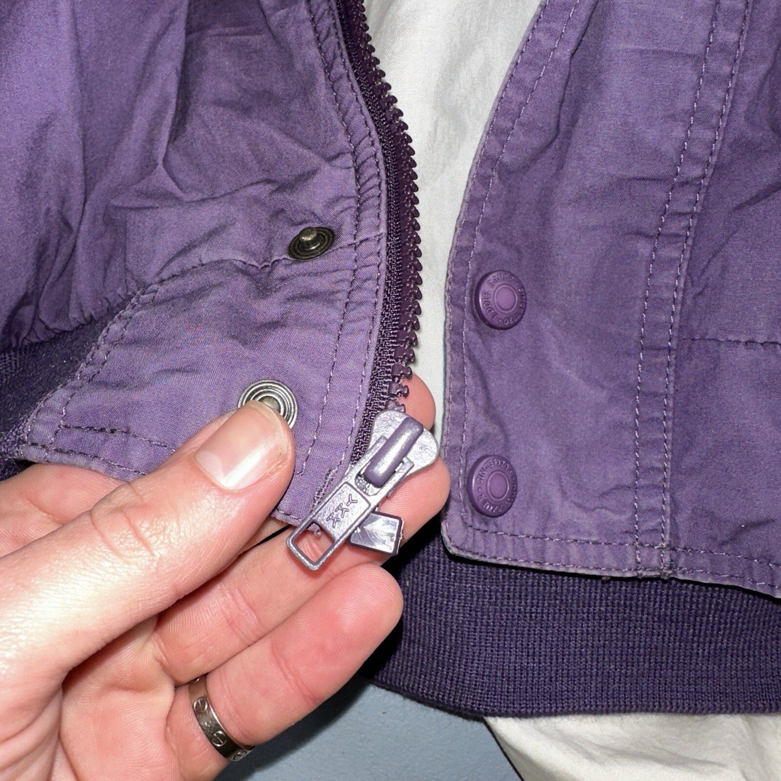 Vintage Eddie Bauer Bomber Jacket Men’s Medium Purple Jacket Wind Breaker