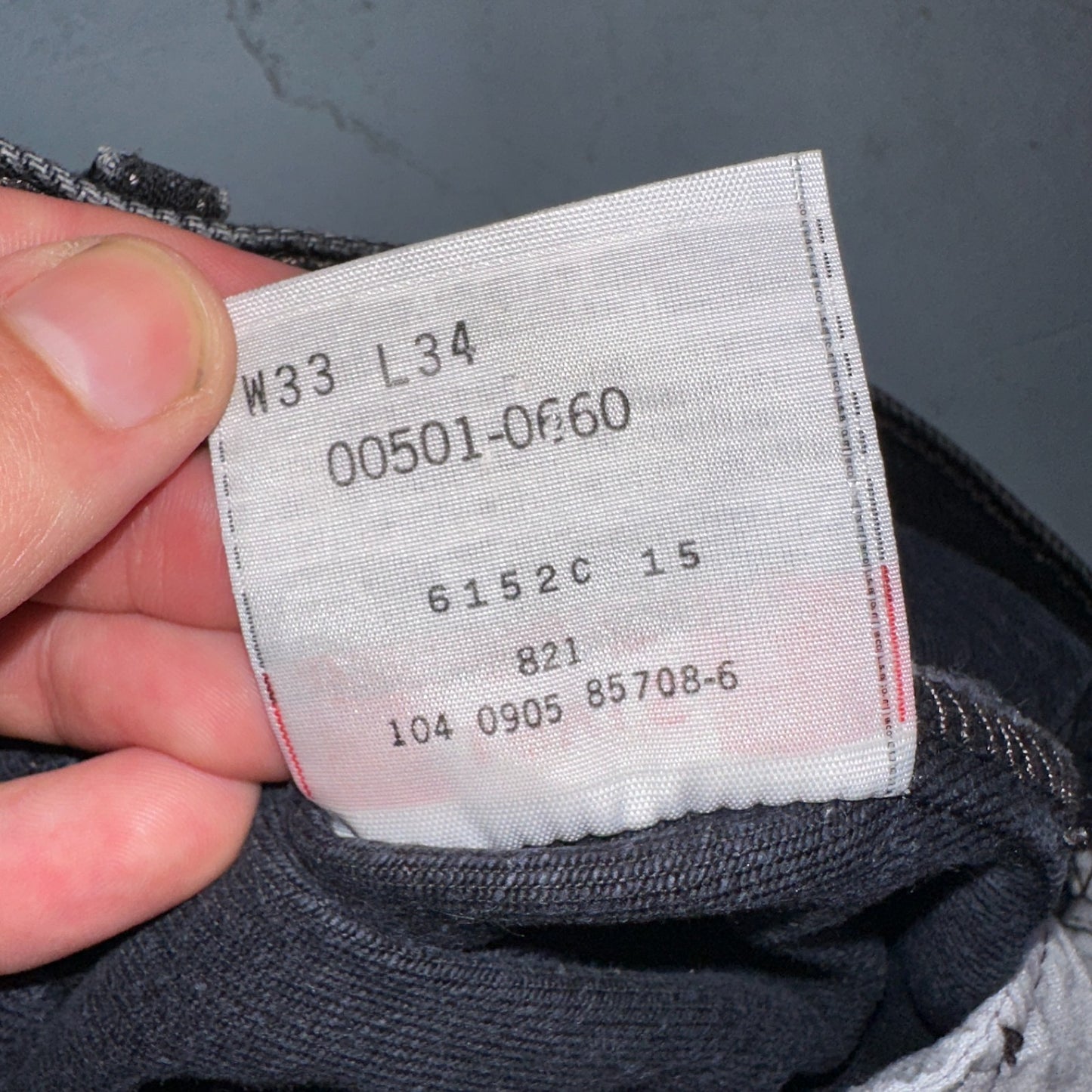 Levis 501 Vintage Y2K 90s XX Straight Leg Jeans Black Faded Wash 33x34 Act 32x33