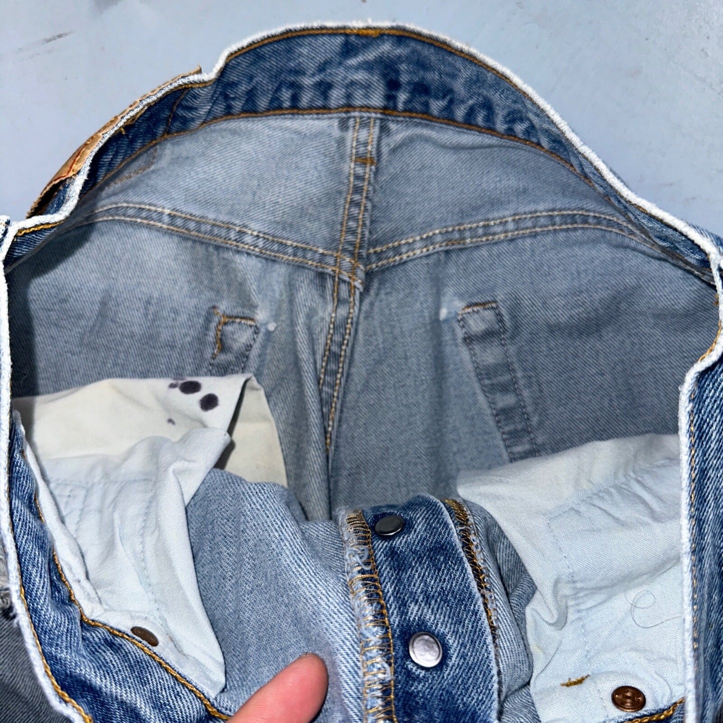 Levis 501 Vintage 90s USA XX Straight Leg Jeans 34x34 Blue Light Wash Act 31x32