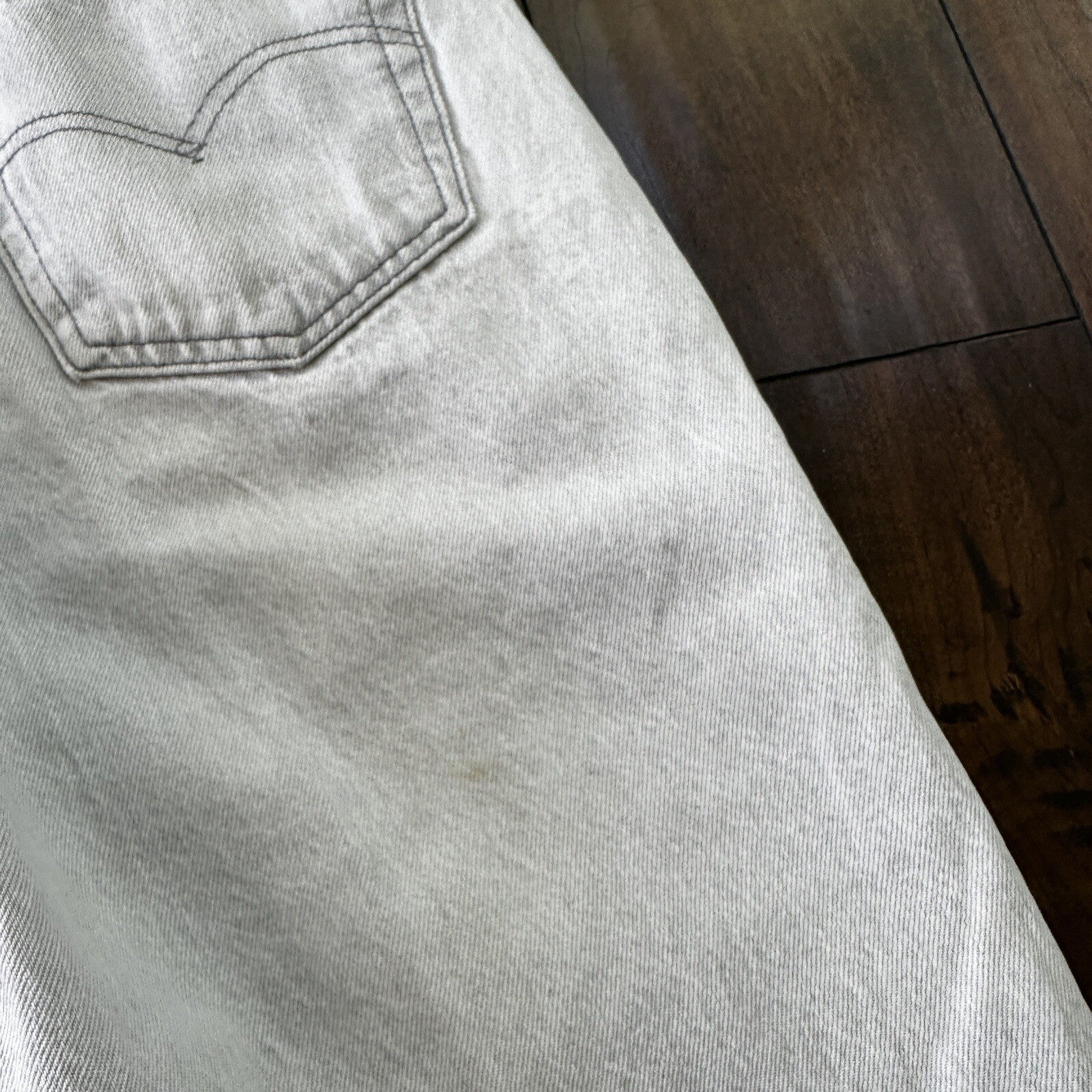 Vintage 90s Levis 501 USA 36x30 Tag Jeans 80s Blue Light Bleach Wash Act 32x29