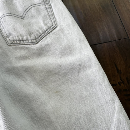 Vintage 90s Levis 501 USA 36x30 Tag Jeans 80s Blue Light Bleach Wash Act 32x29