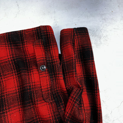 1950s Dryback Coat Wool Buffalo Plaid Heavy Hunting Jacket VTG Mackinaw 50s 40s