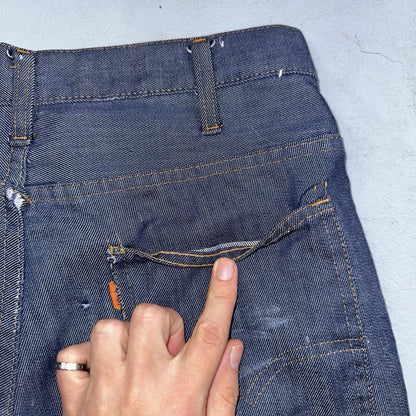 Levis 684 Orange Tab VTG Big Bell Dark Wash Bell Bottom Flare Jeans Sz 29x32