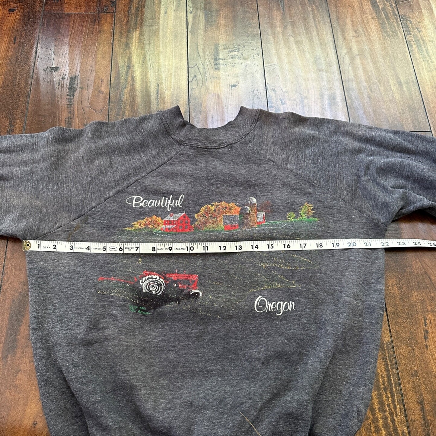 Beautiful Oregon VTG 90s 80s Sweatshirt Crewneck Jumper Gym Farm Land Cool