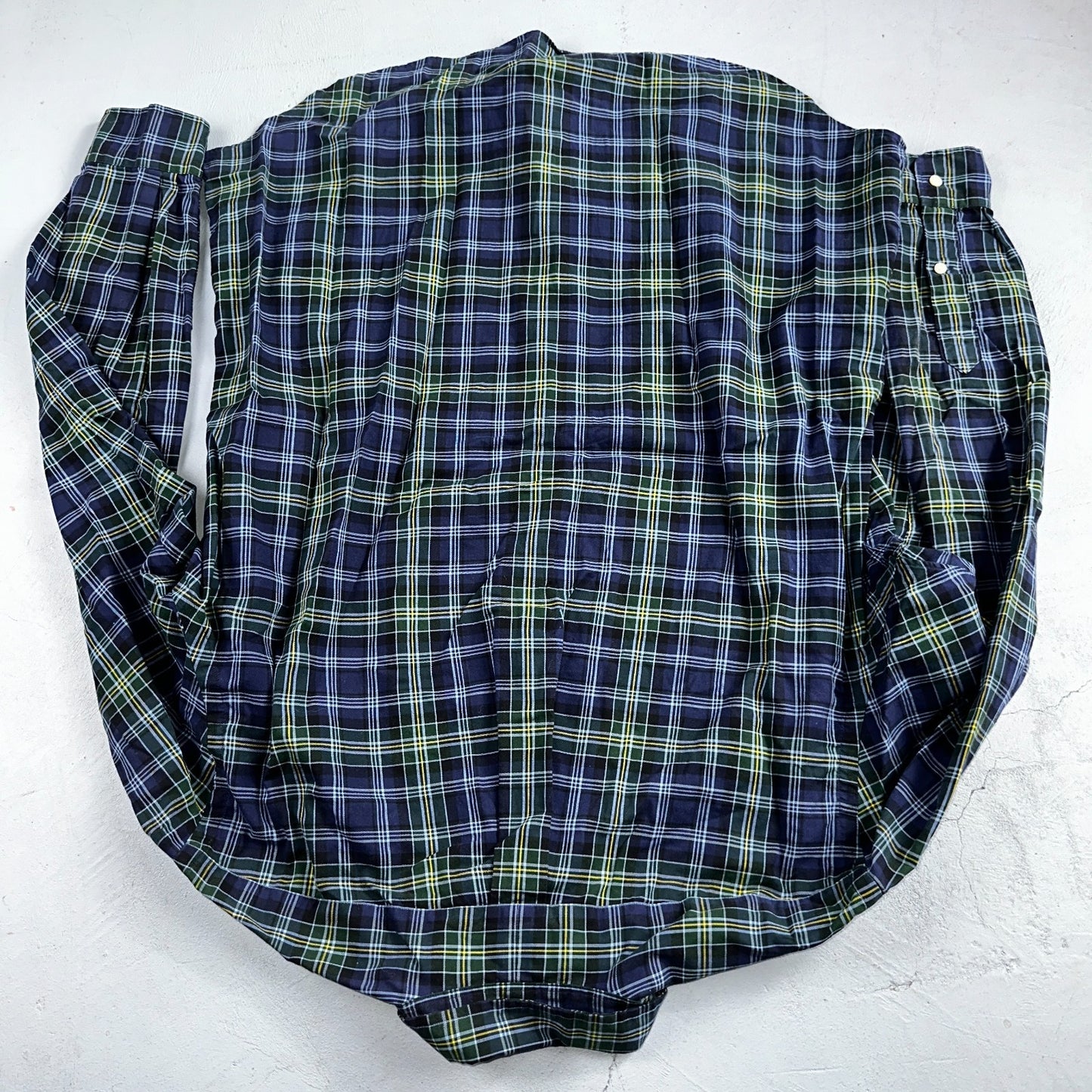 Ralph Lauren Button Up Shirt Men’s Large L Blue Green Yellow Plaid Long Sleeves
