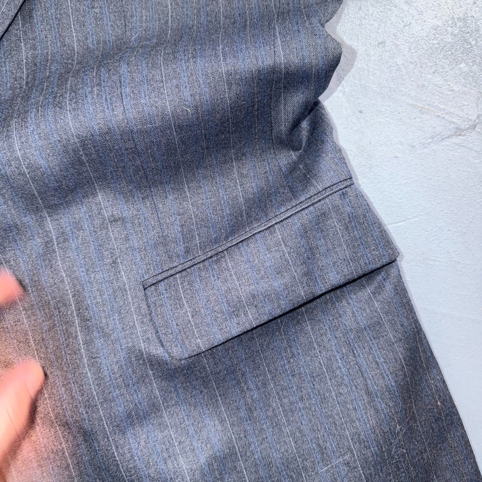 YSL Yves Saint Laurent Vintage Gray Grodin Jacket 38 Blazer Coat France Suit 80s