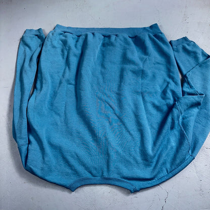 Vintage Crew Neck Sweatshirt 90s Women's Pullover Sweater Blue Hanes Her Way L