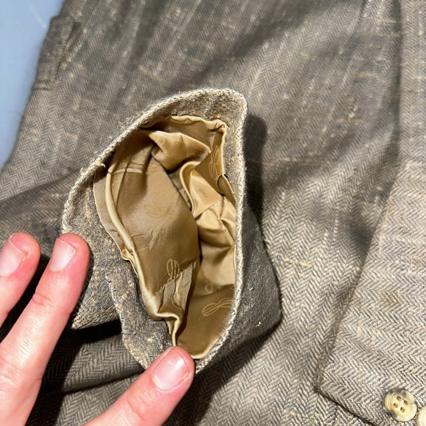 Vintage Blazer Bill Blass Mens 38 2 Button Wool Tweed Sport Suit Coat Gray 70s