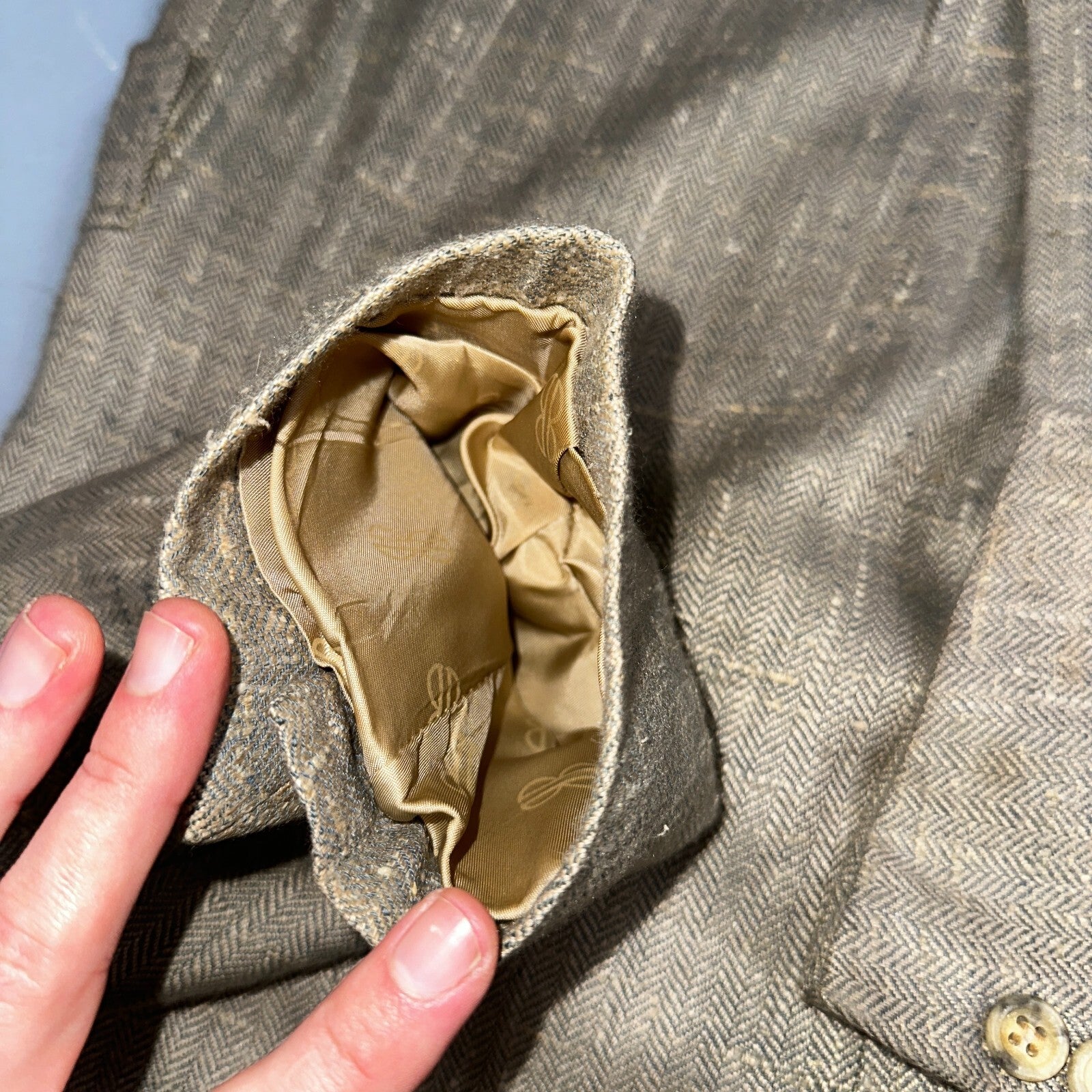 Vintage Blazer Bill Blass Mens 38 2 Button Wool Tweed Sport Suit Coat Gray 70s