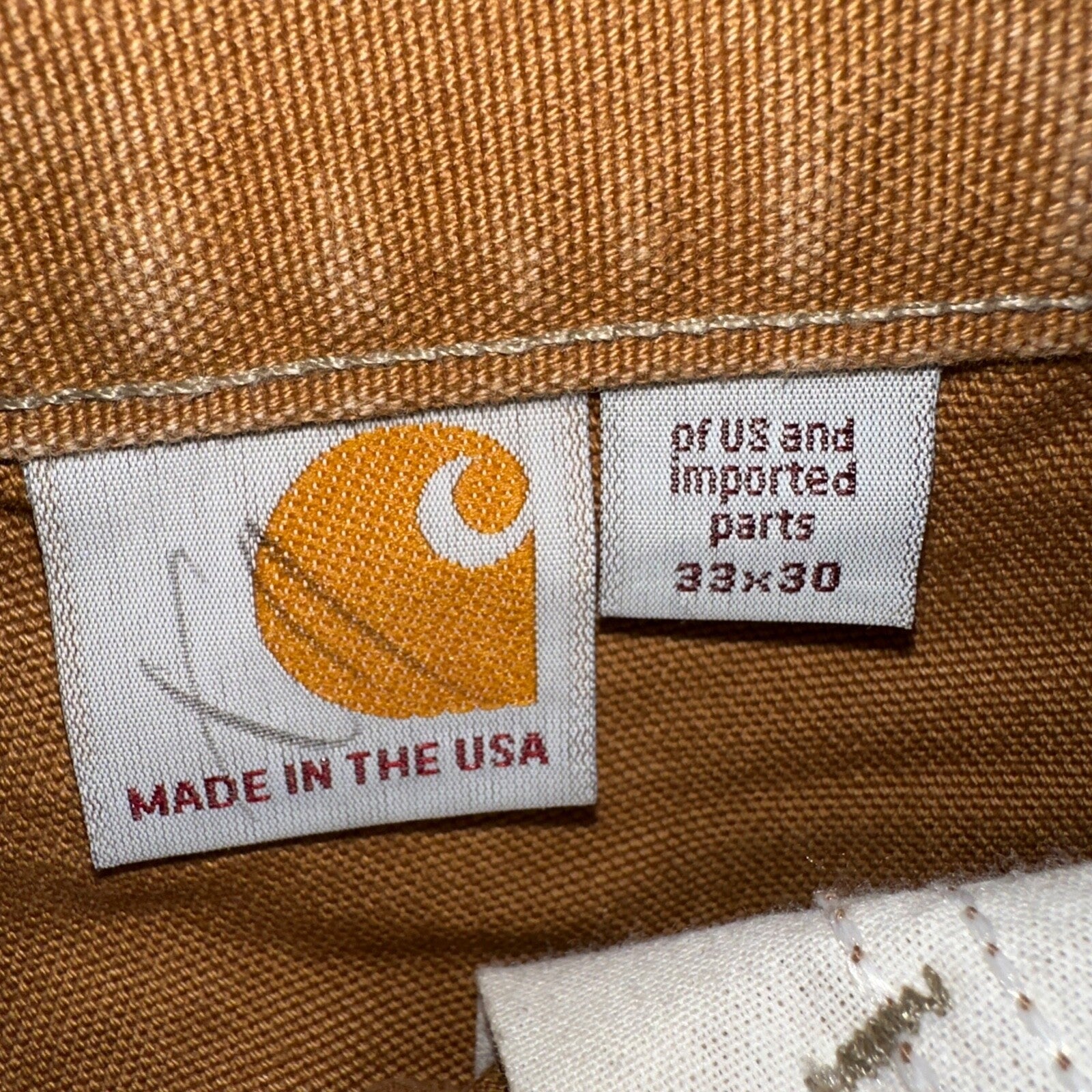 Carhartt Shorts VTG Double Knee Carpenter Pants USA B01 Brown Act 33 30x18