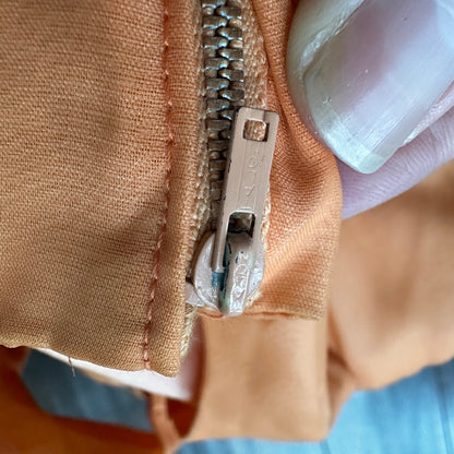 Vintage USA Rockabilly Womens Dress Orange Skirt 60s 70s Top Bottom Church Summe