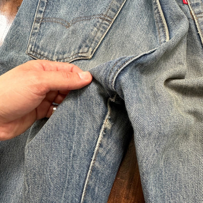 Levis Vintage 80s Redline Selvedge USA 501 XX Jeans 66 70s Light 33x38 Act 30x33