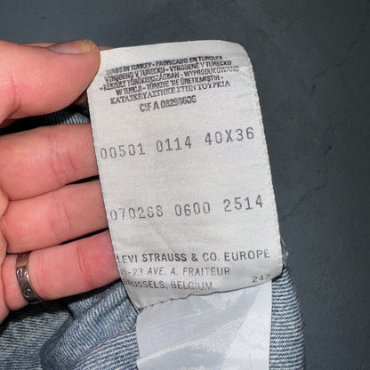 Levis 501 Vintage 90s XX Straight Leg Jeans Y2K Light Wash 40x36 Act 38x31
