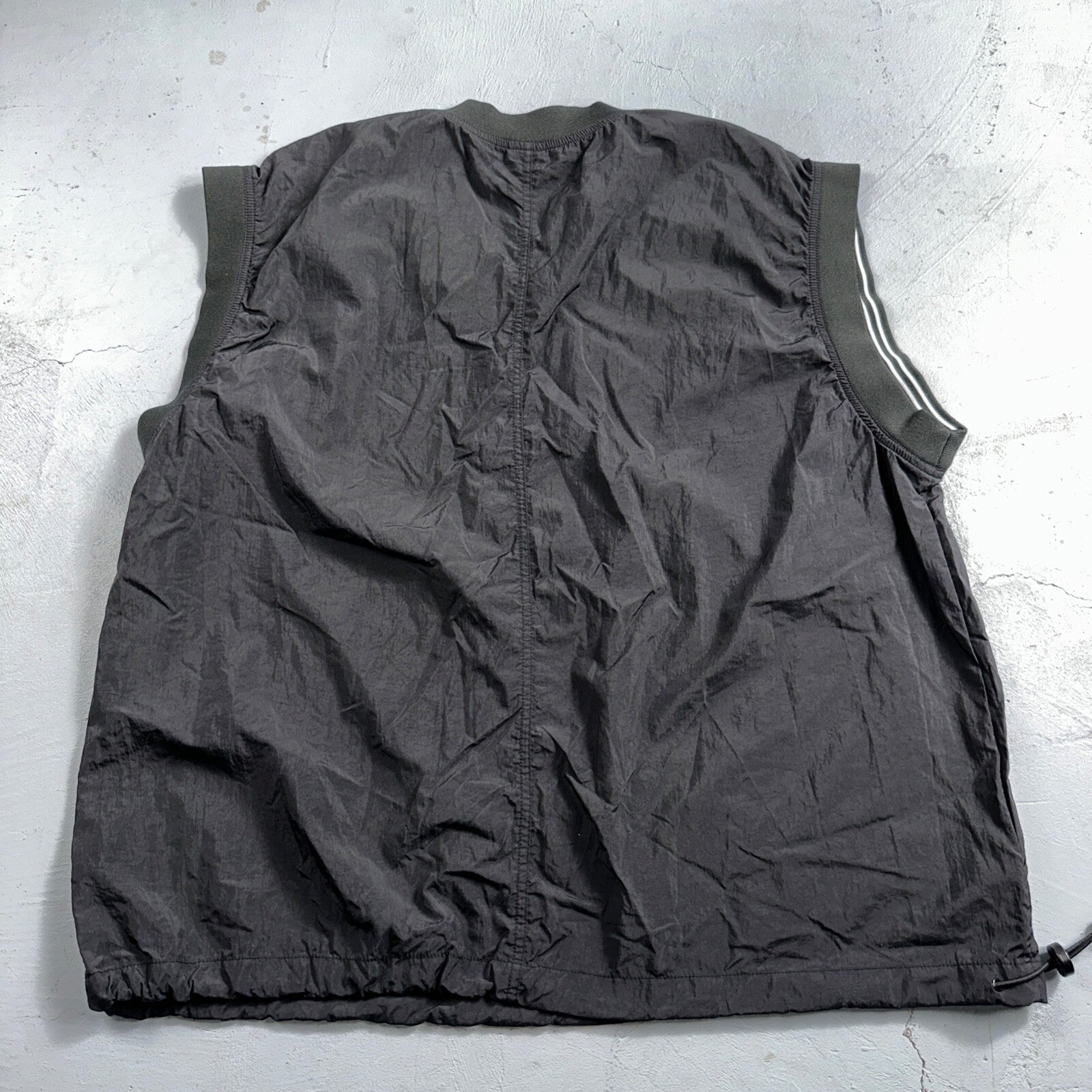 Nike VTG Windbreaker Vest Mens XL Black V-Neck Pockets Nylon Golf 90s 1990s