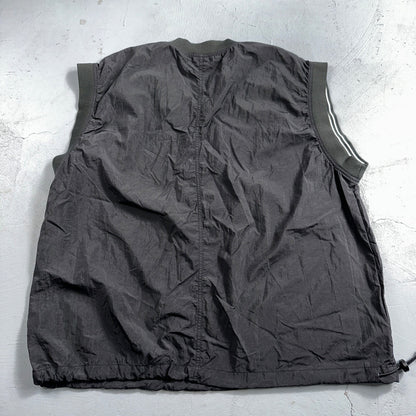 Nike VTG Windbreaker Vest Mens XL Black V-Neck Pockets Nylon Golf 90s 1990s