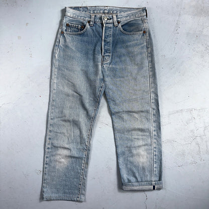 Levis 501 Vintage 80s Redline Selvedge USA XX Jeans Light Wash 30x36 Act 29x25
