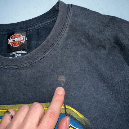 Harley Davidson Milwaukee Bound VTG T Shirt Y2K Black Motorcyle Travel Highway