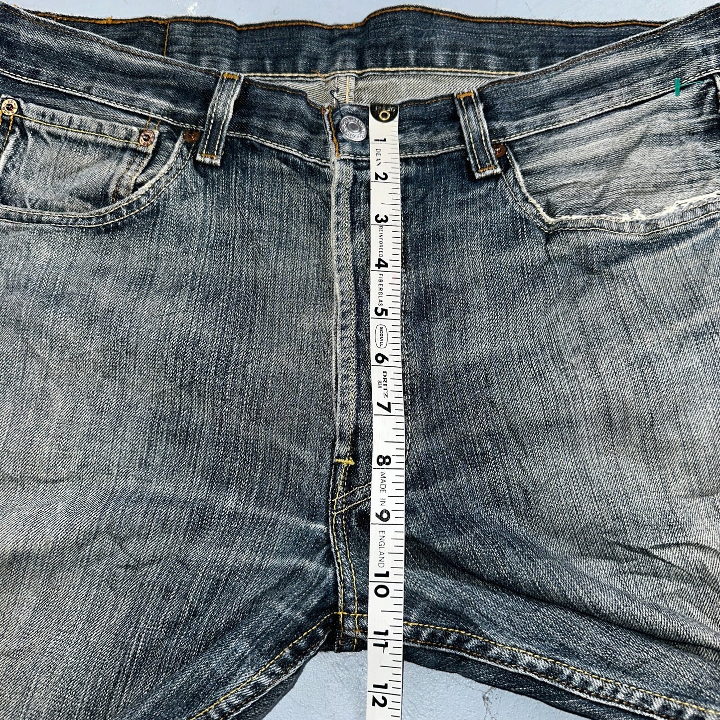 Levis 501 Vintage Y2K XX Straight Leg Jeans Blue Med Wash 34x34 Act 34x32