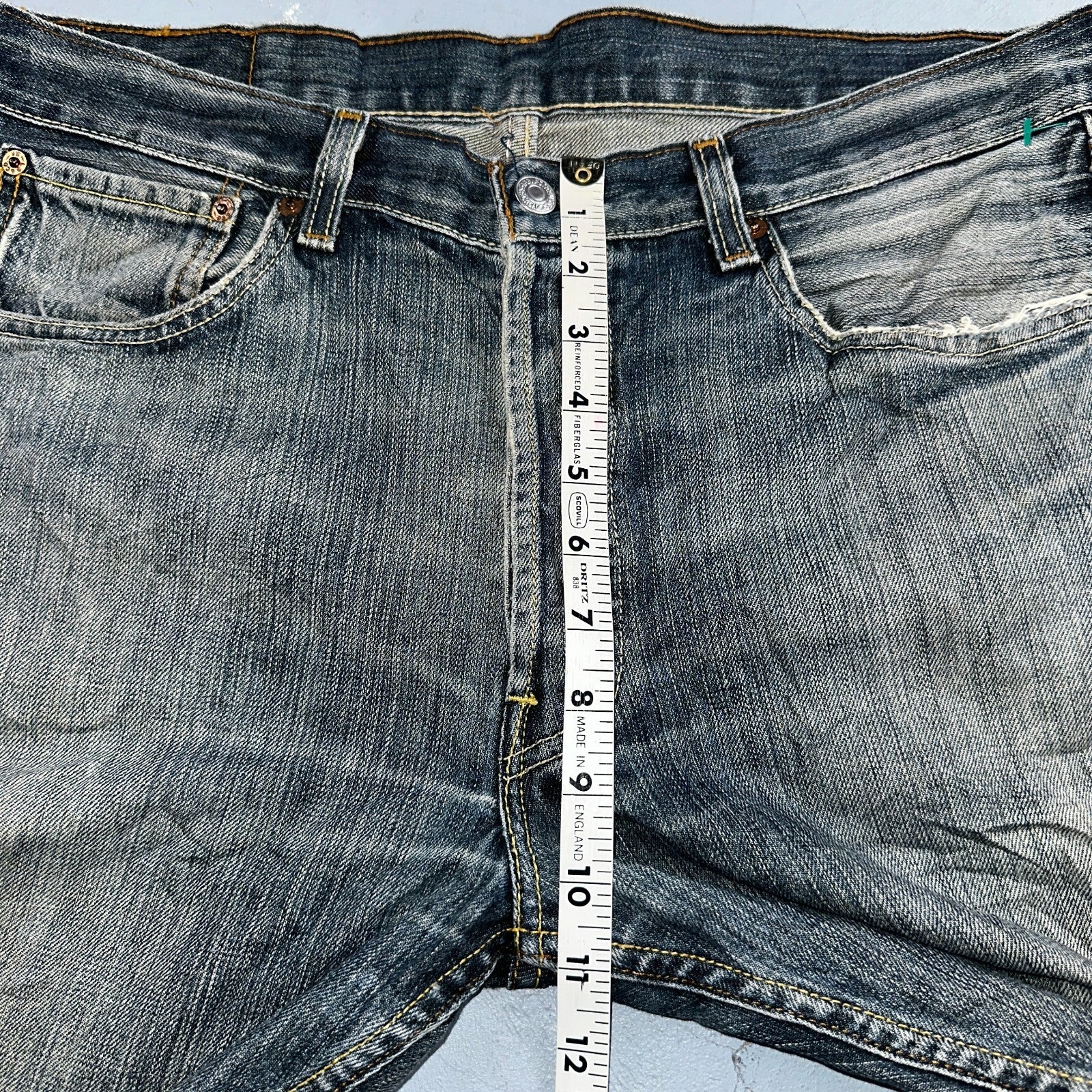 Levis 501 Vintage Y2K XX Straight Leg Jeans Blue Med Wash 34x34 Act 34x32