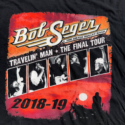 Bob Segen Final Tour VTG T Shirt 2019 Worn Cool Fade Big Size Black Rock N Roll