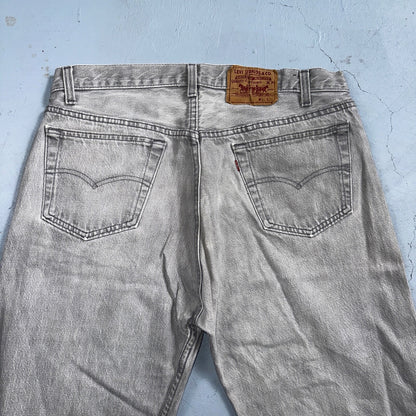 Levis 501 Vintage 90s USA XX Straight Leg Jeans 35x36 Gray Light Wash Act 34x34