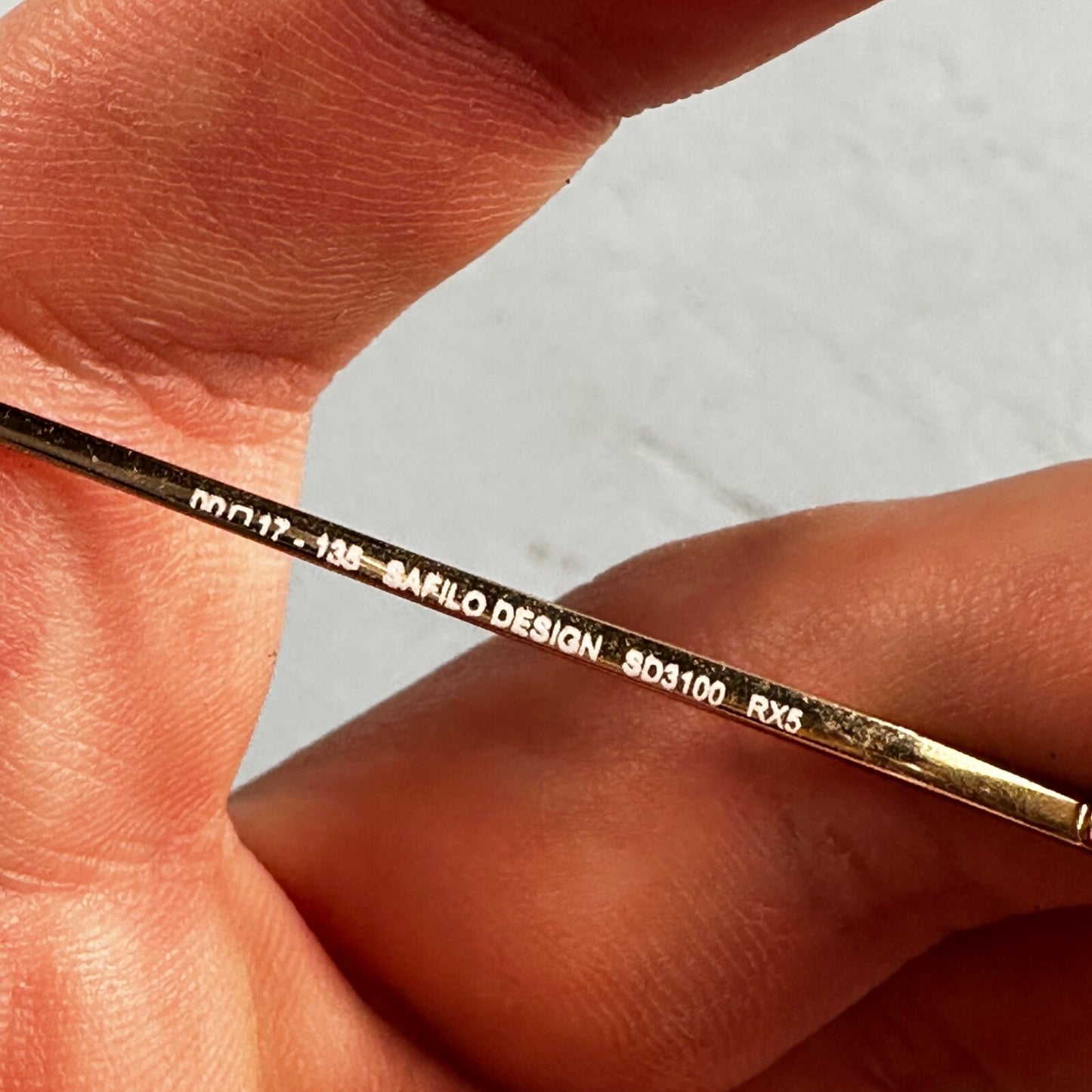 Safilo Design SD 3100 RX500 Eyeglasses Frames Rimless Titanium Gold 00-17-135