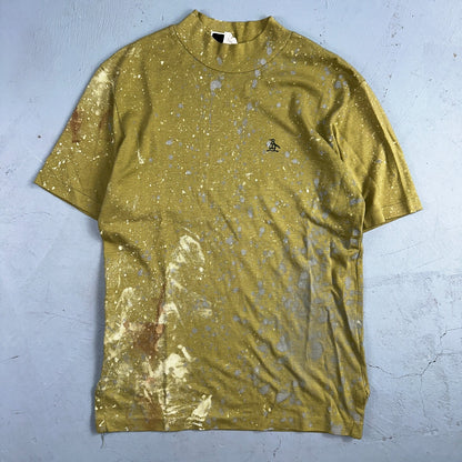 Penguin T-Shirt VTG Grand Slam Munsingwear 60s Green Paint Splatter Thrashed