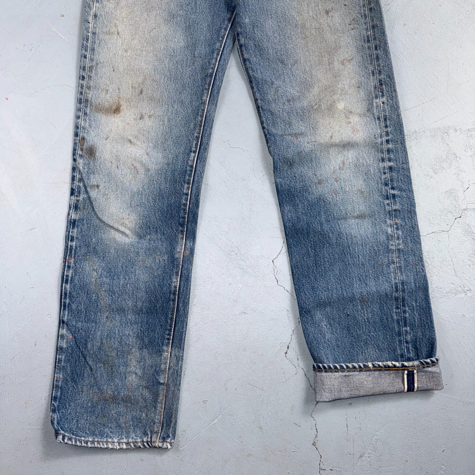 Levis 501 Vintage 80s Redline Selvedge USA XX Jeans Light Wash Act 28x30