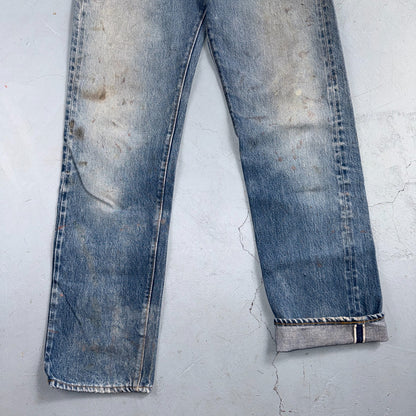 Levis 501 Vintage 80s Redline Selvedge USA XX Jeans Light Wash Act 28x30