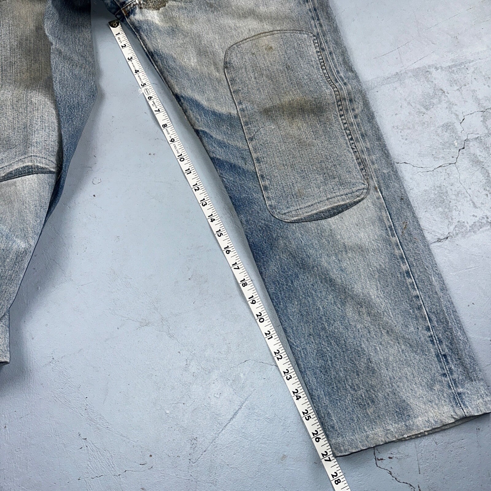 Levis 501 Vintage 80s Redline Selvedge USA XX Jeans Light Wash 36x31 Act 34x27