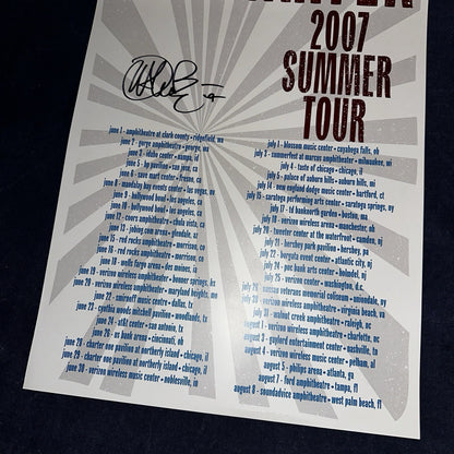 John Mayer Autographed 2007 Summer Tour Poster Signed Continuum Music 14×22