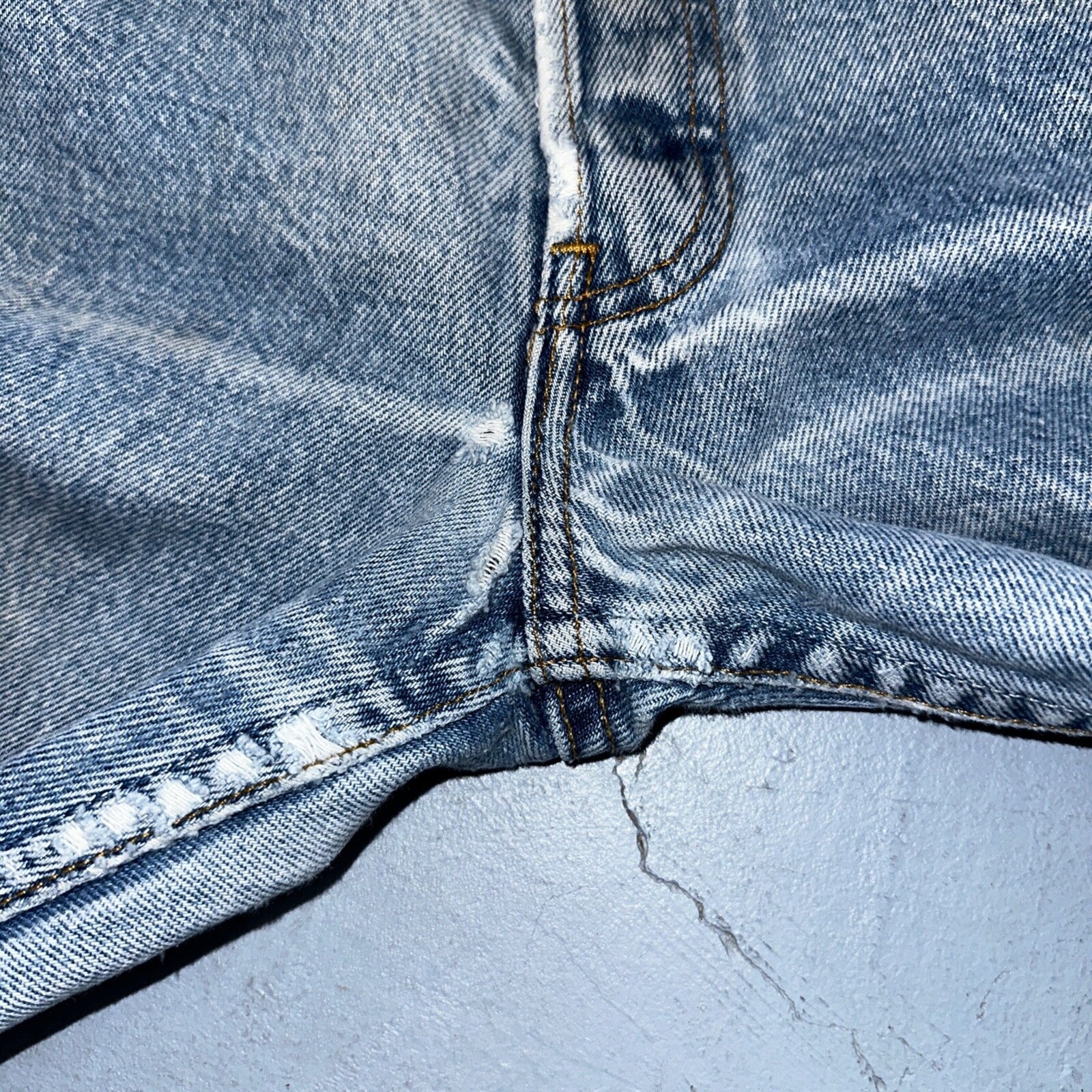 Levis 501 Vintage 90s USA XX Straight Leg Jeans Blue Light Wash 38x36 Act 34x31