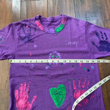 Womens Small Art Paint Vintage T Shirt Custom Painted Danny One Of One 80s 90s