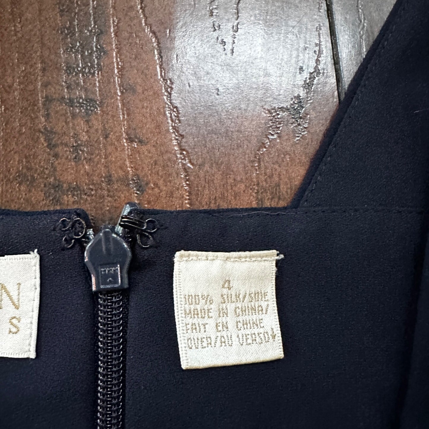 Dana Buchman Gradient Blue 100% Silk Sheath Dress Sleeveless Lined Women’s 4