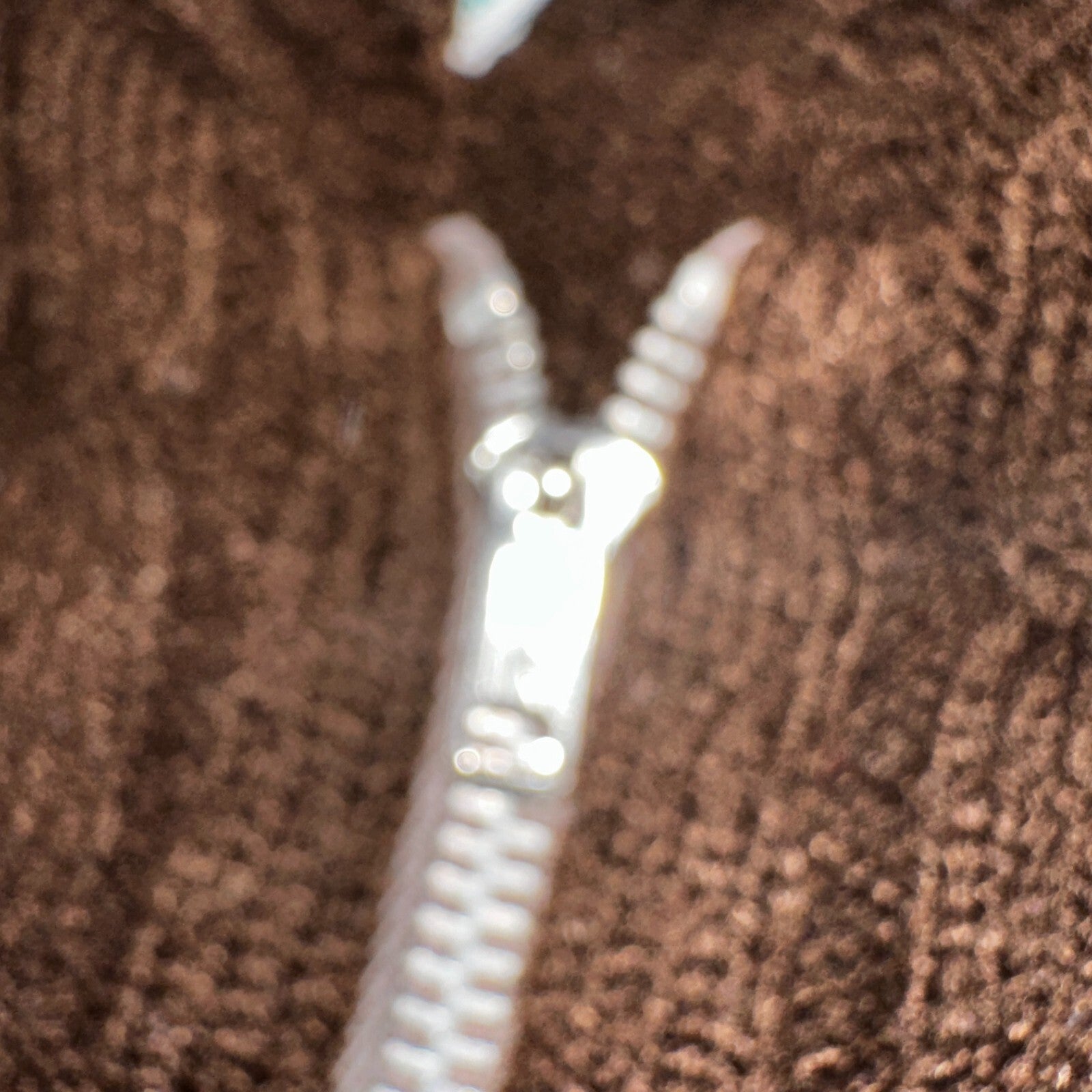 Vtg 70s Sears JR Hoodie Chunky Zip Up Sweater Brown Women's L 1970s Junior