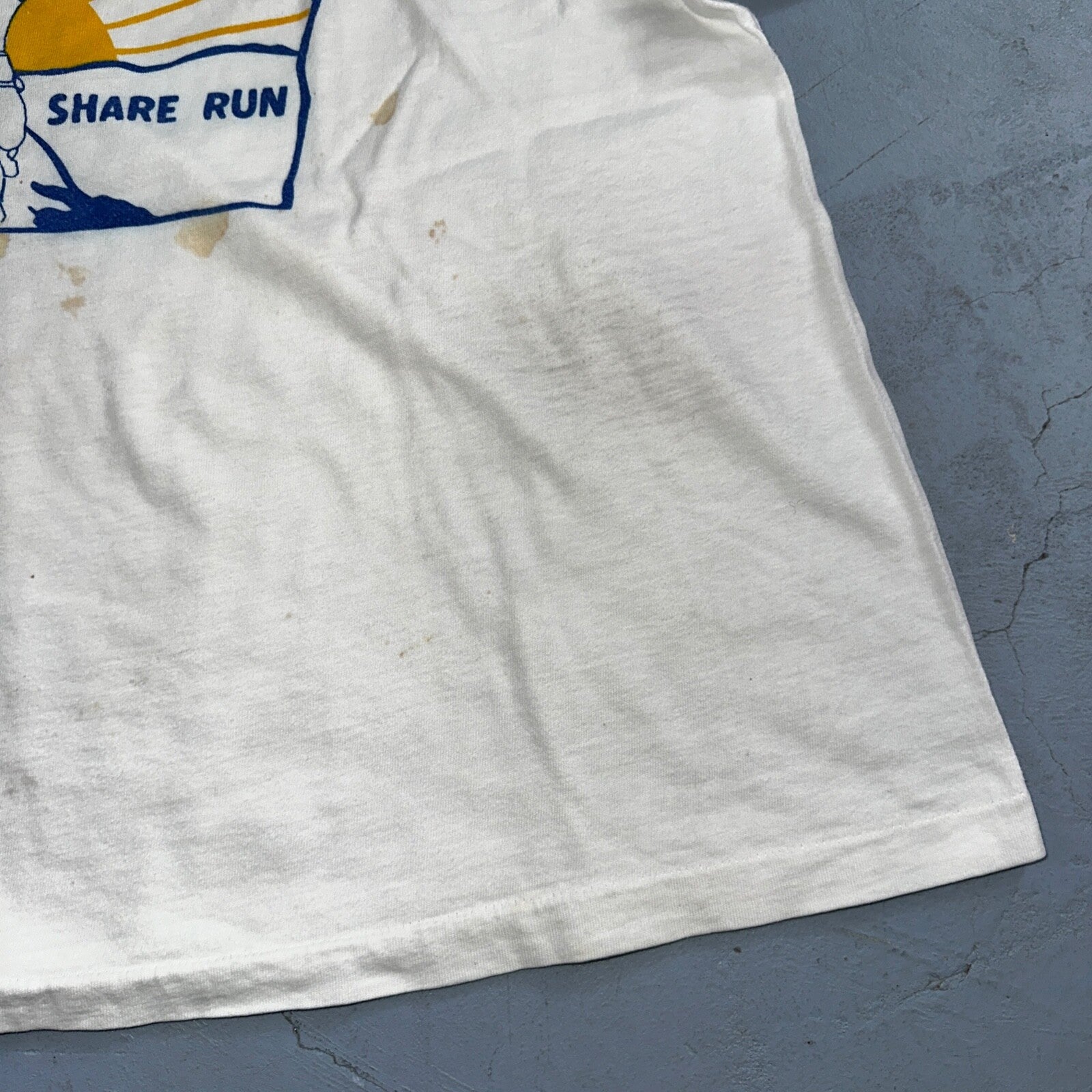 Oregon Champion 80s Ringer Fair Run VTG T Shirt 1980s Sun Fun Graphic XL Cool