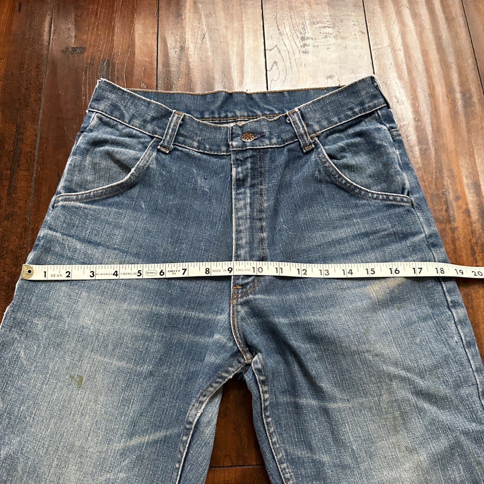 VTG Sears Put On 70s Pants 32x33 501 Bell Bottom Flare Rockabilly Cowboy 28x31