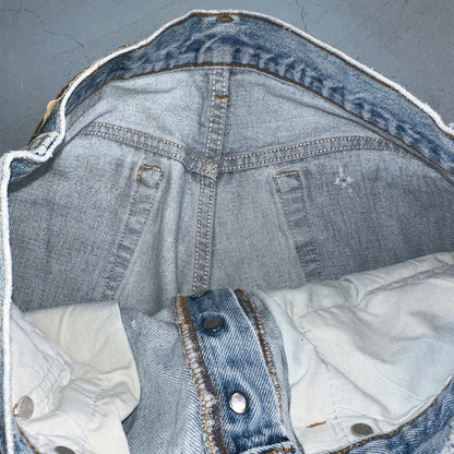 Levis 501 Vintage 90s USA XX Straight Leg Jeans Blue Light Wash 34x36 Act 31x31
