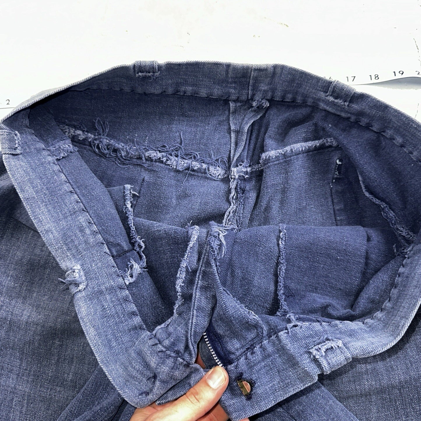 Vintage 1940s 50s WWII Korean US Navy Denim Dungarees Jeans Work Pants Trousers