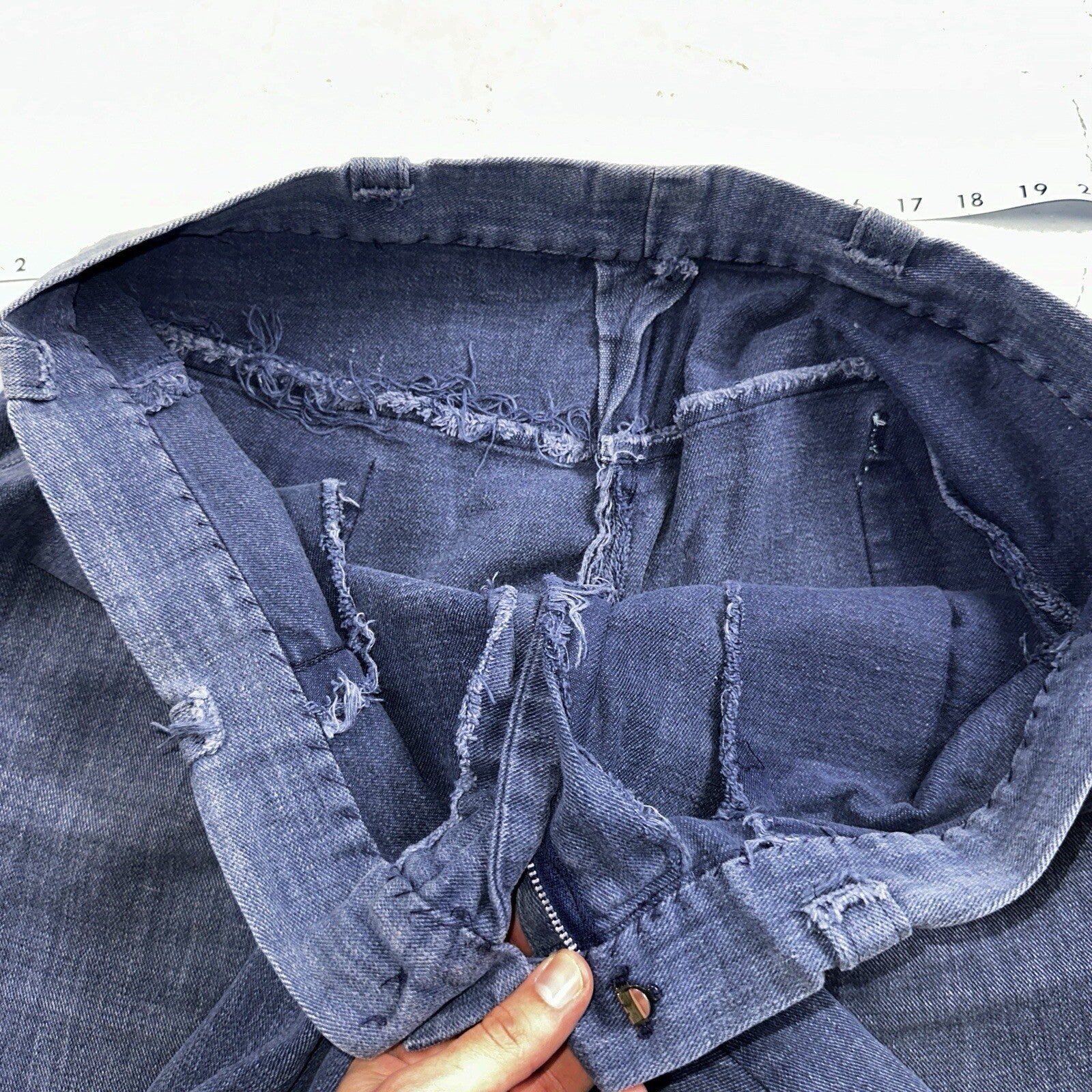 Vintage 1940s 50s WWII Korean US Navy Denim Dungarees Jeans Work Pants Trousers