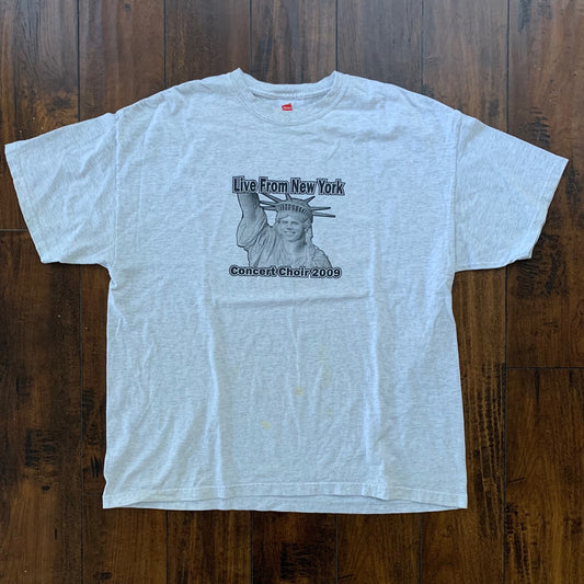 Live From New York City Vintage T Shirt Statue of Liberty Nirvana Funny Humor 