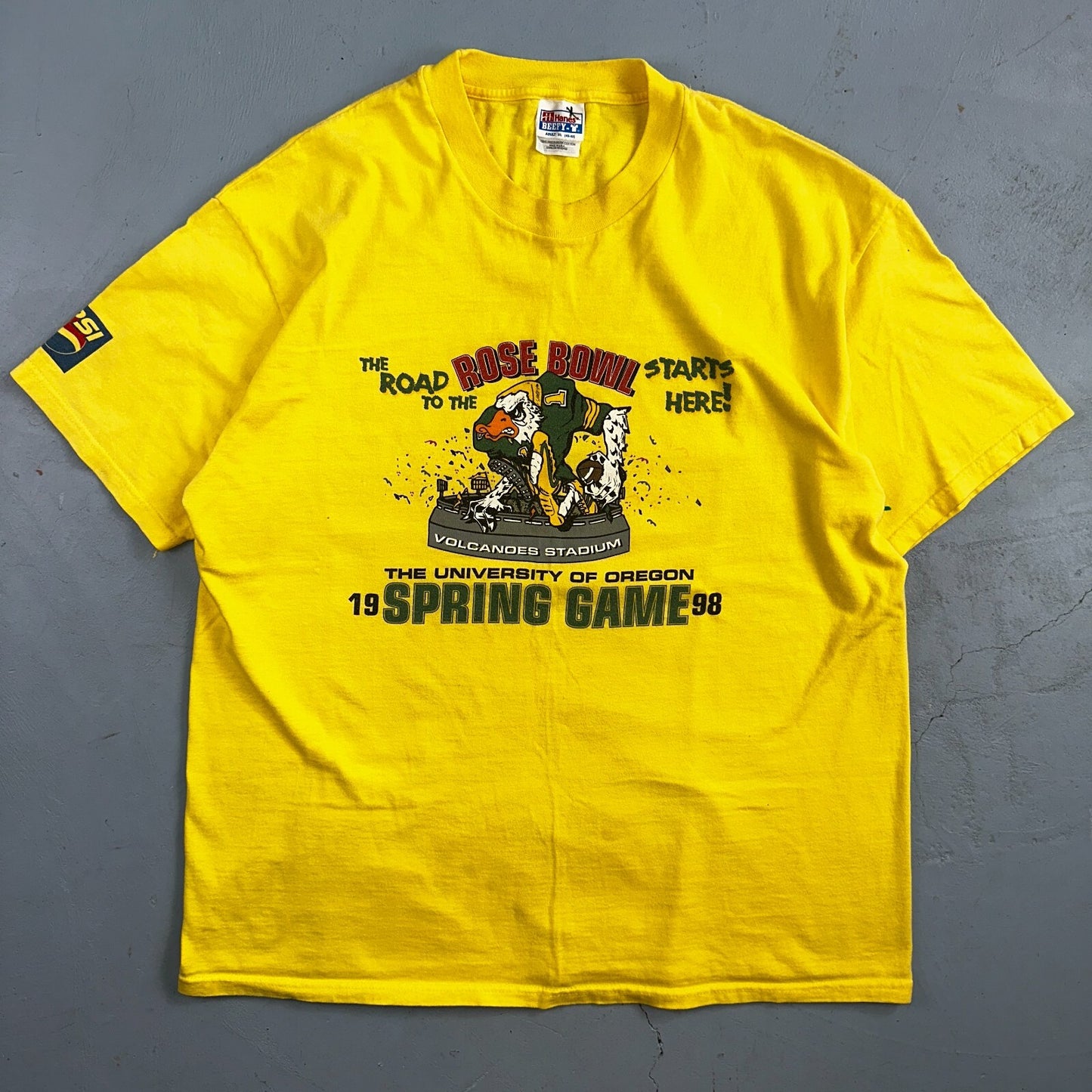 Oregon Ducks Rose Bowl 1998 VTG T Shirt Hanes Spring Pepsi 90s XL Eugene Promo